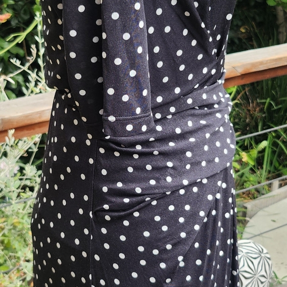 Max Mara Italy Black Polka Dot Dress Sz S - Picture 4 of 6